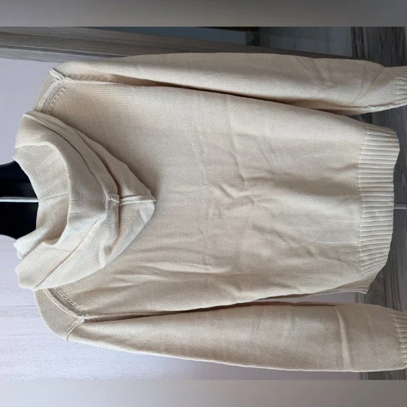 DKNY Men's Cream Hoodie Sweater - Picture 3 of 8